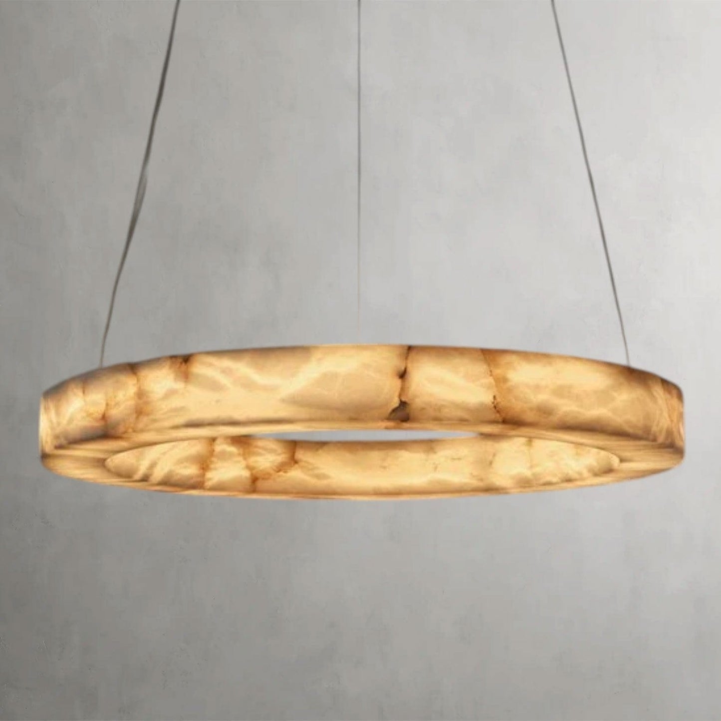 Alabaster natural stone round chandelier
