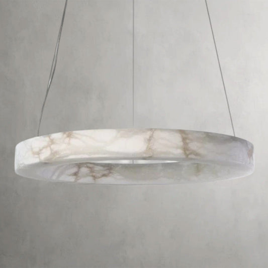 Alabaster natural stone round chandelier