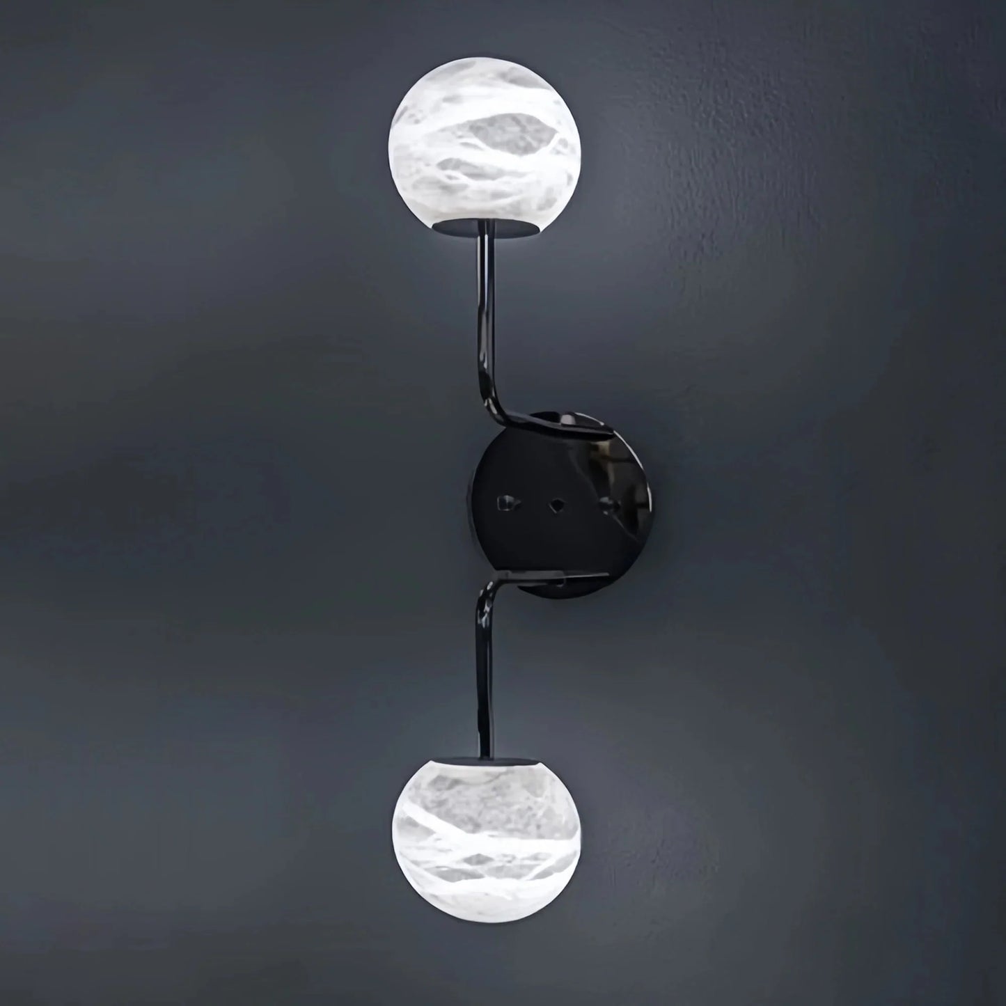 Alabaster Orb 2 Wall Light
