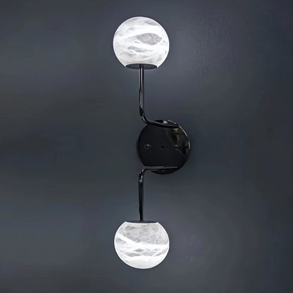 Alabaster Orb 2 Wall Light