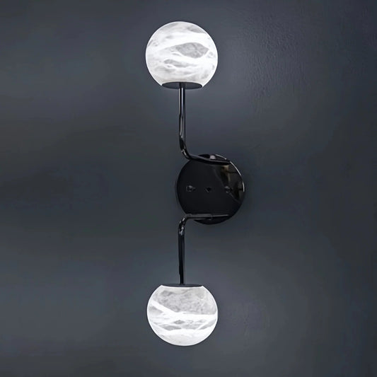 Alabaster Orb 2 Wall Light