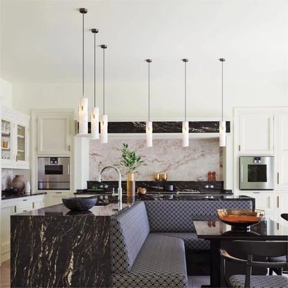 Alabaster Pendant Light with Deco