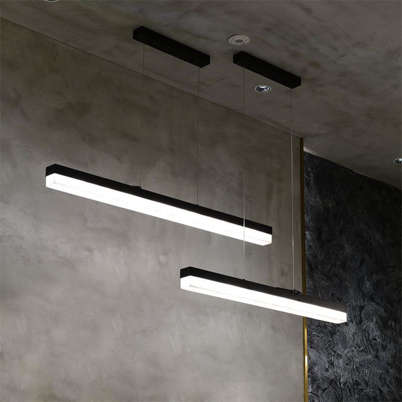 Alabaster Simple Kitchen Island Linear Chandelier