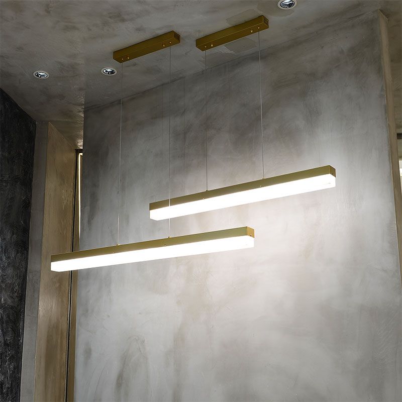 Alabaster Simple Kitchen Island Linear Chandelier