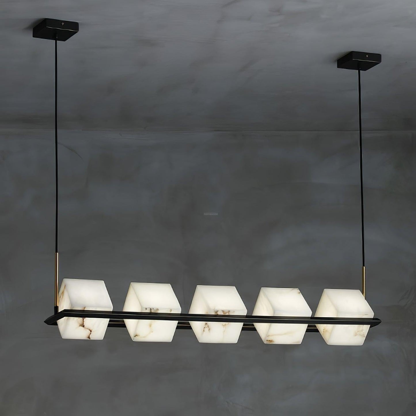 Alabaster Square Box Chandelier with 4/5/6/8/9 heads