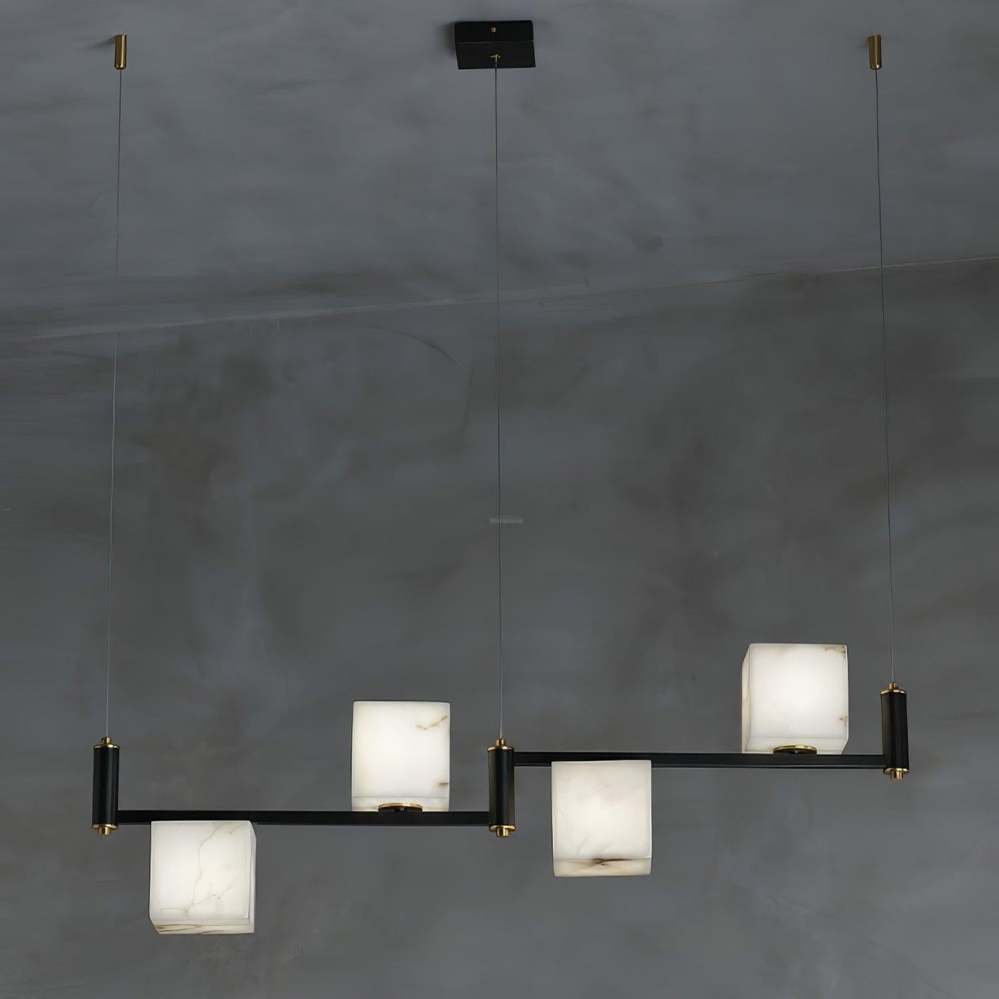 Alabaster Square Box Chandelier with 4/5/6/8/9 heads
