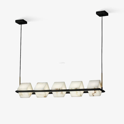 Alabaster Square Box Chandelier with 4/5/6/8/9 heads