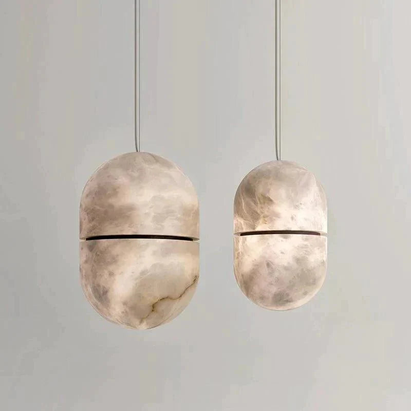 Alabaster Symmetry Pendant Light, Island Mini Pendant Light