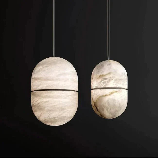 Alabaster Symmetry Pendant Light, Island Mini Pendant Light