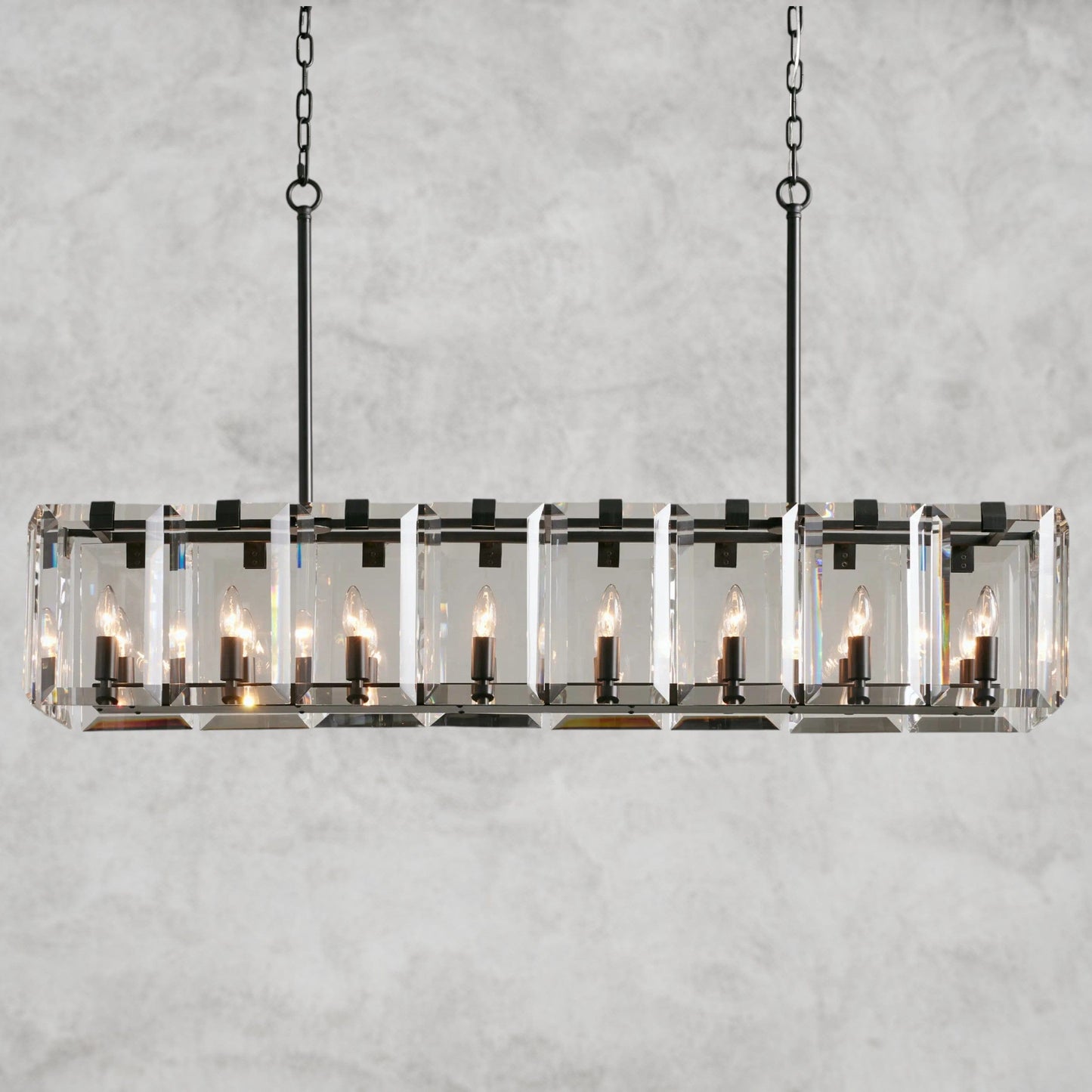 Amaya Rectangular Chandelier 40", 53"