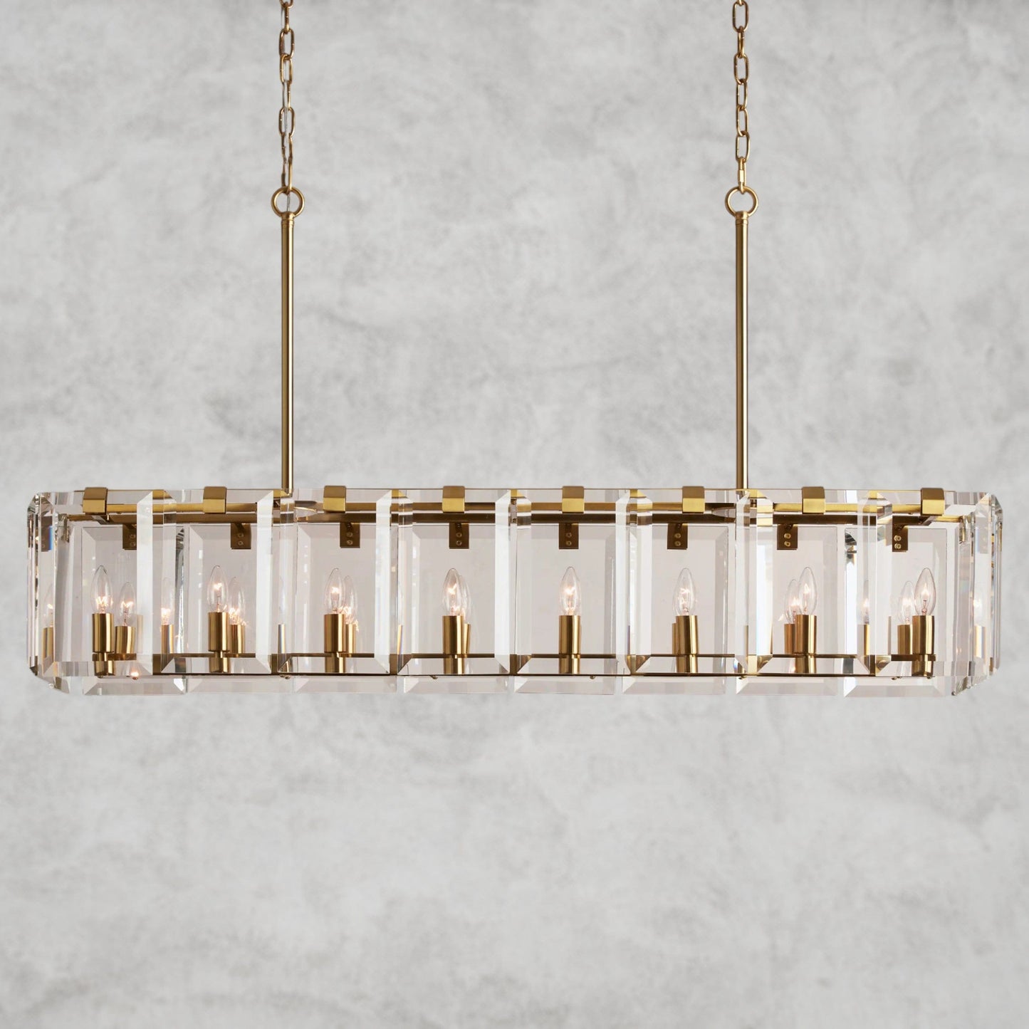 Amaya Rectangular Chandelier 40", 53"