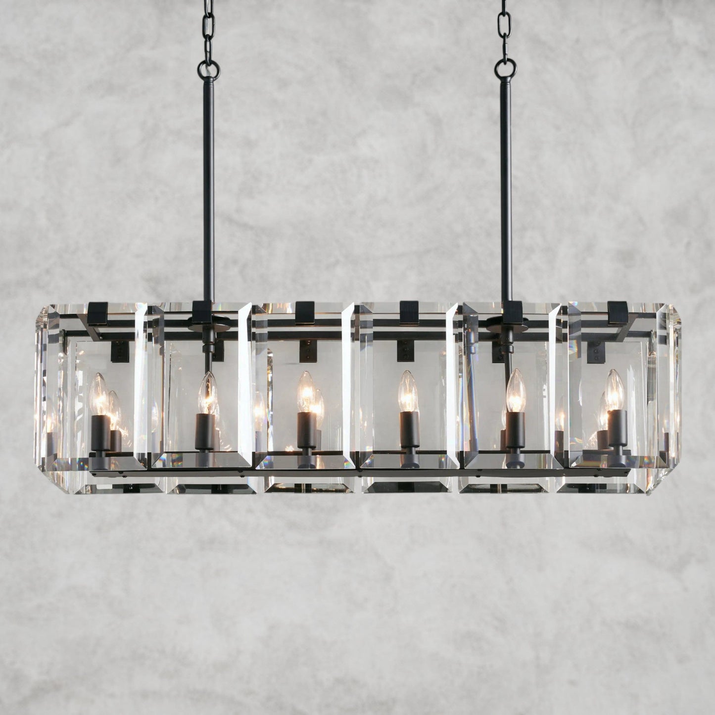Amaya Rectangular Chandelier 40", 53"