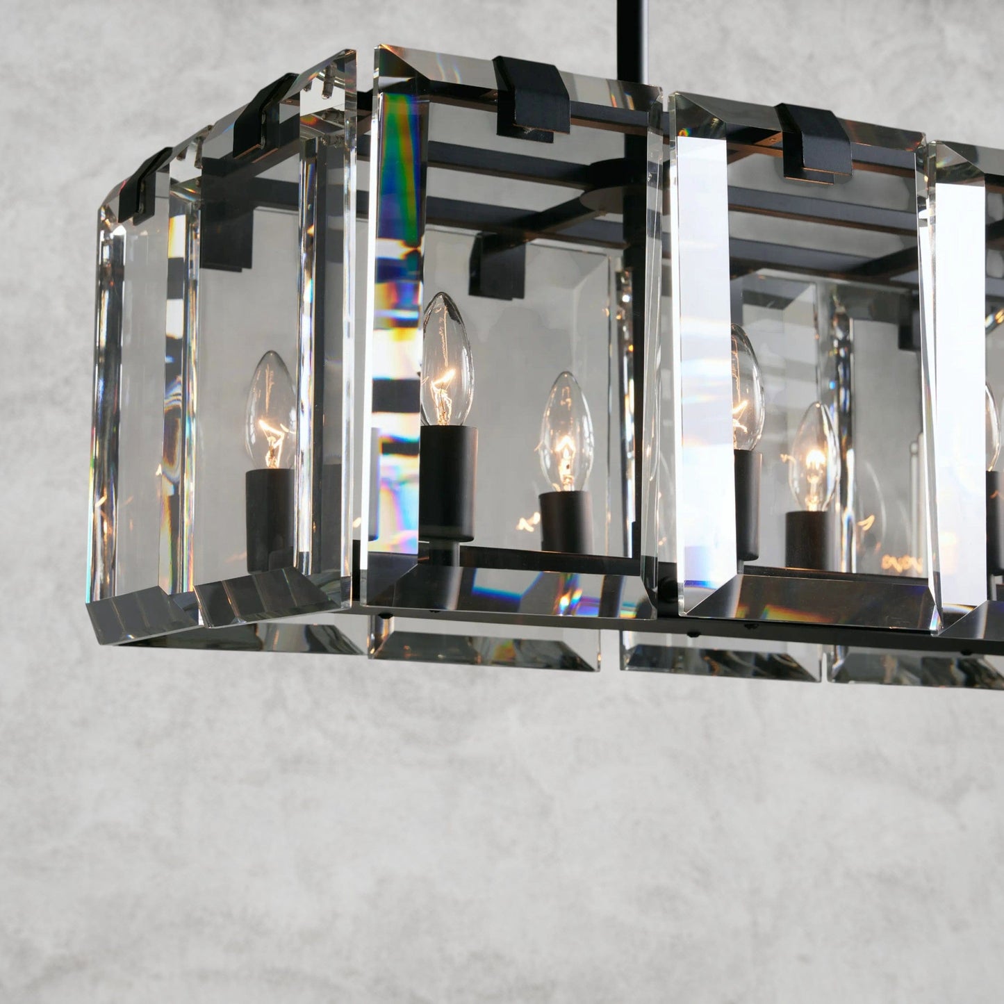 Amaya Rectangular Chandelier 40", 53"