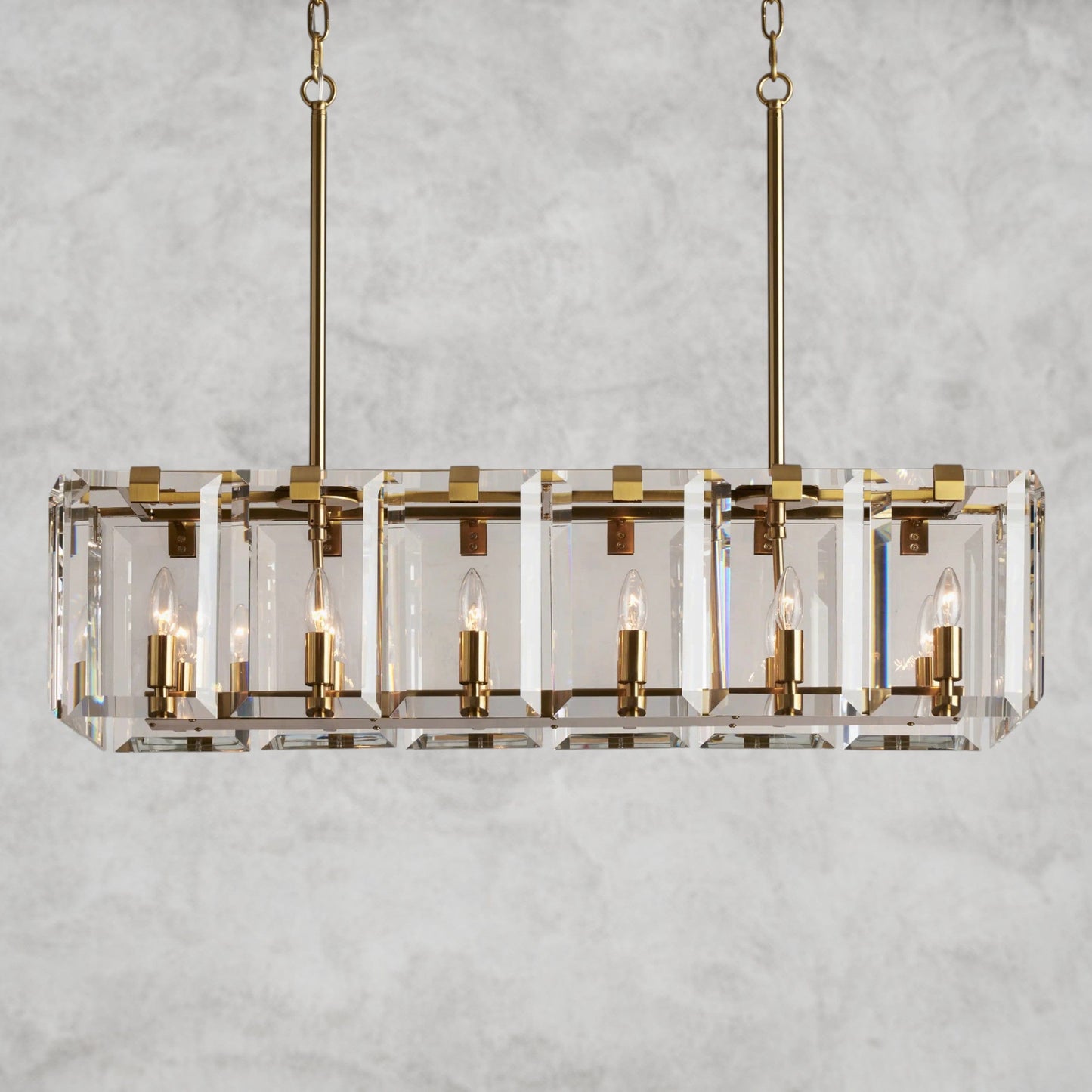 Amaya Rectangular Chandelier 40", 53"