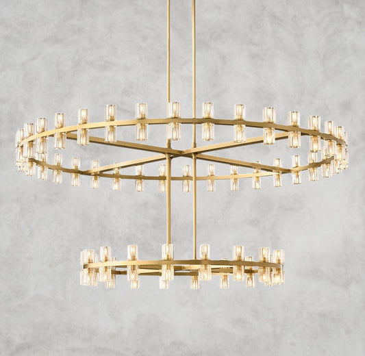 Arcachon LED Round Two-Tier Chandelier 60"