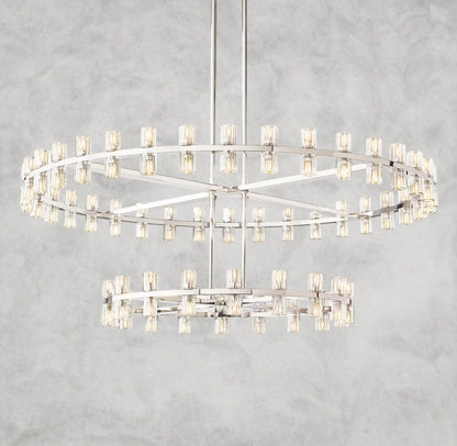 Arcachon LED Round Two-Tier Chandelier 60"