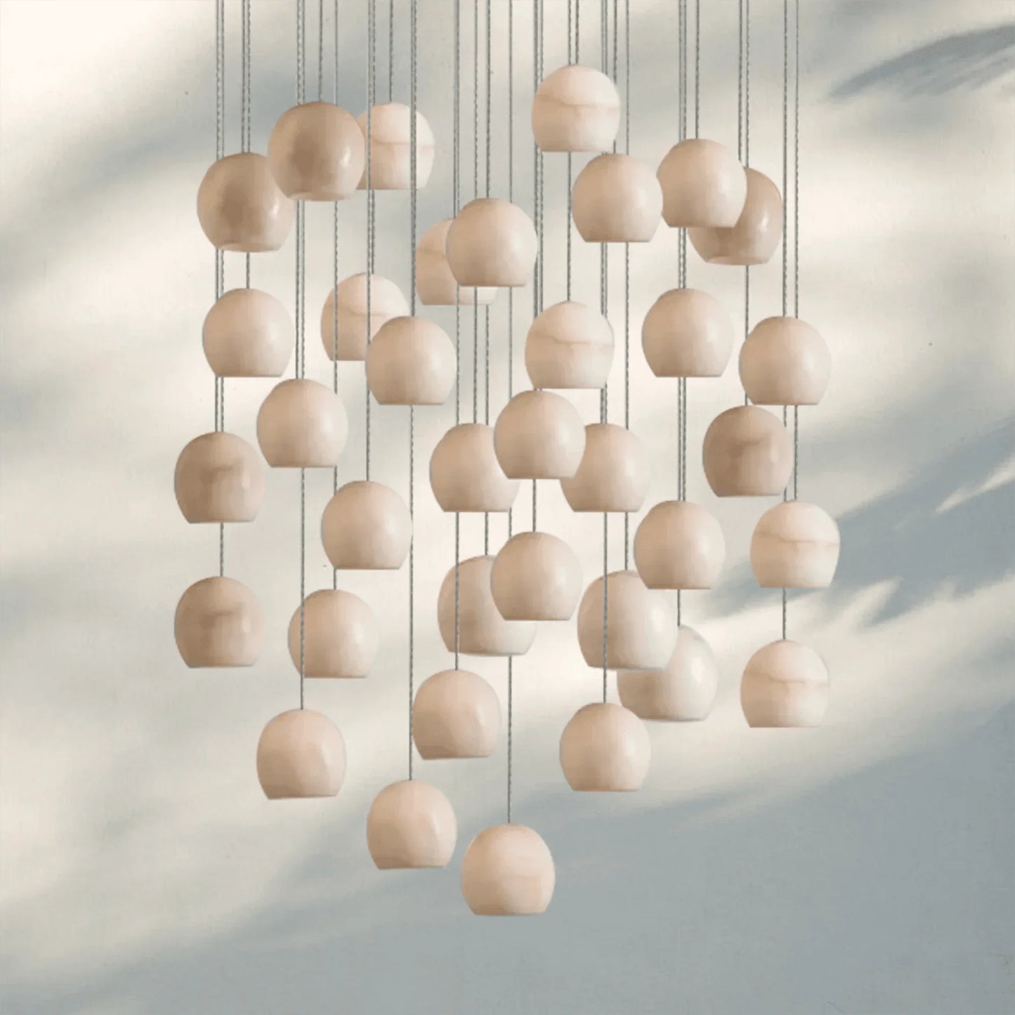 Arica Round Alabaster Chandelier Light