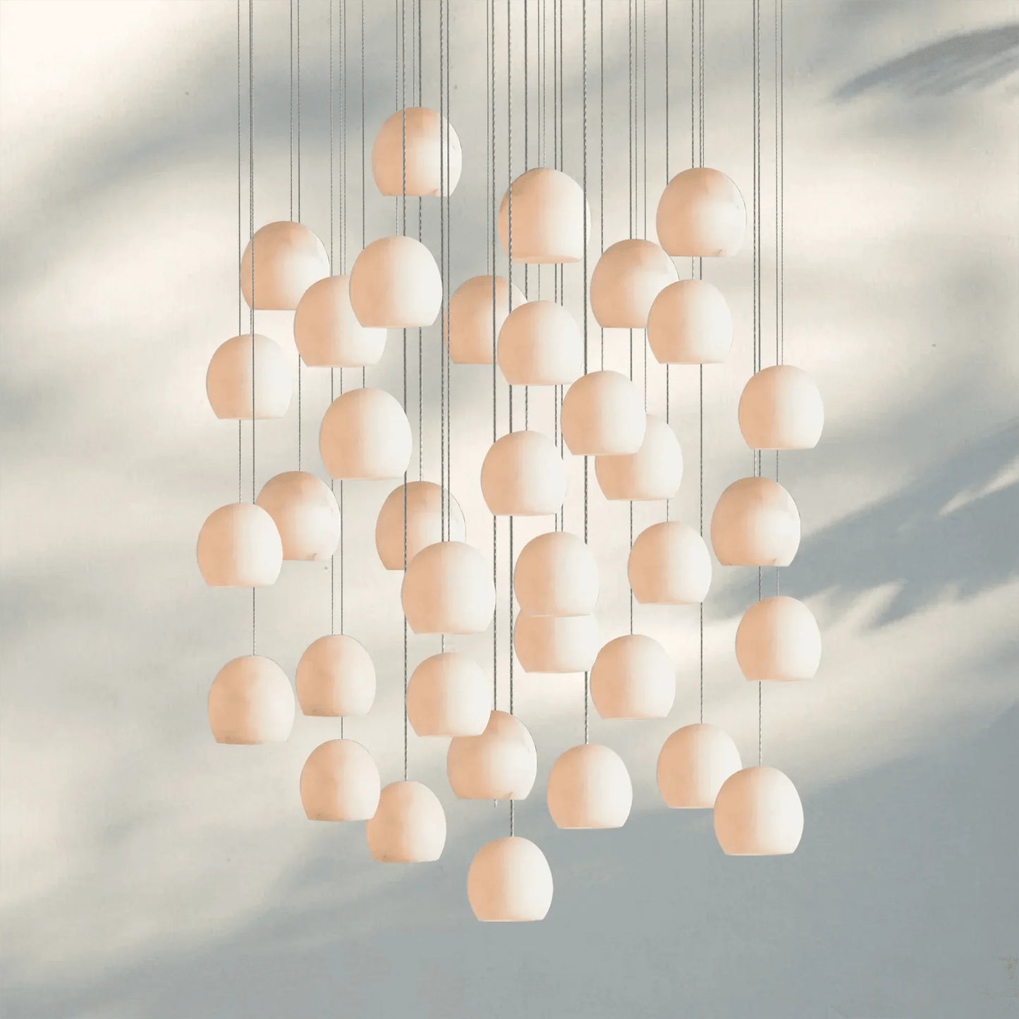 Arica Round Alabaster Chandelier Light
