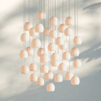 Arica Round Alabaster Chandelier Light