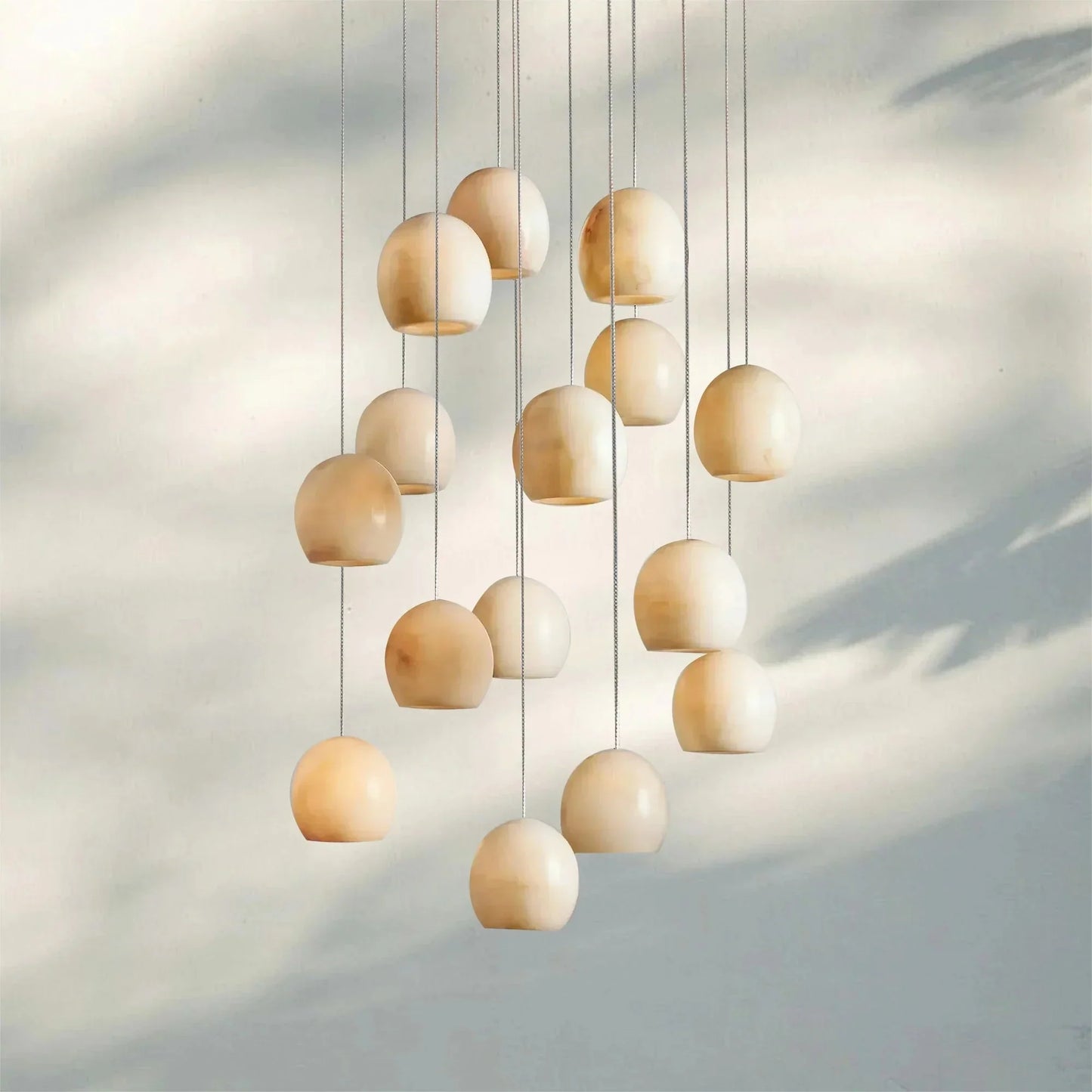 Arica Round Alabaster Chandelier Light