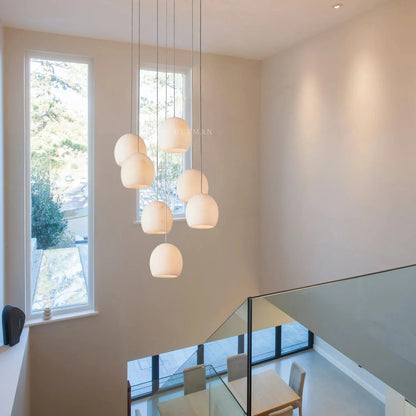 Arica Round Alabaster Chandelier Light