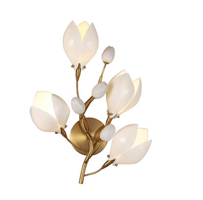 Art Design Creative Ceramic Magnolia Wall Lamp