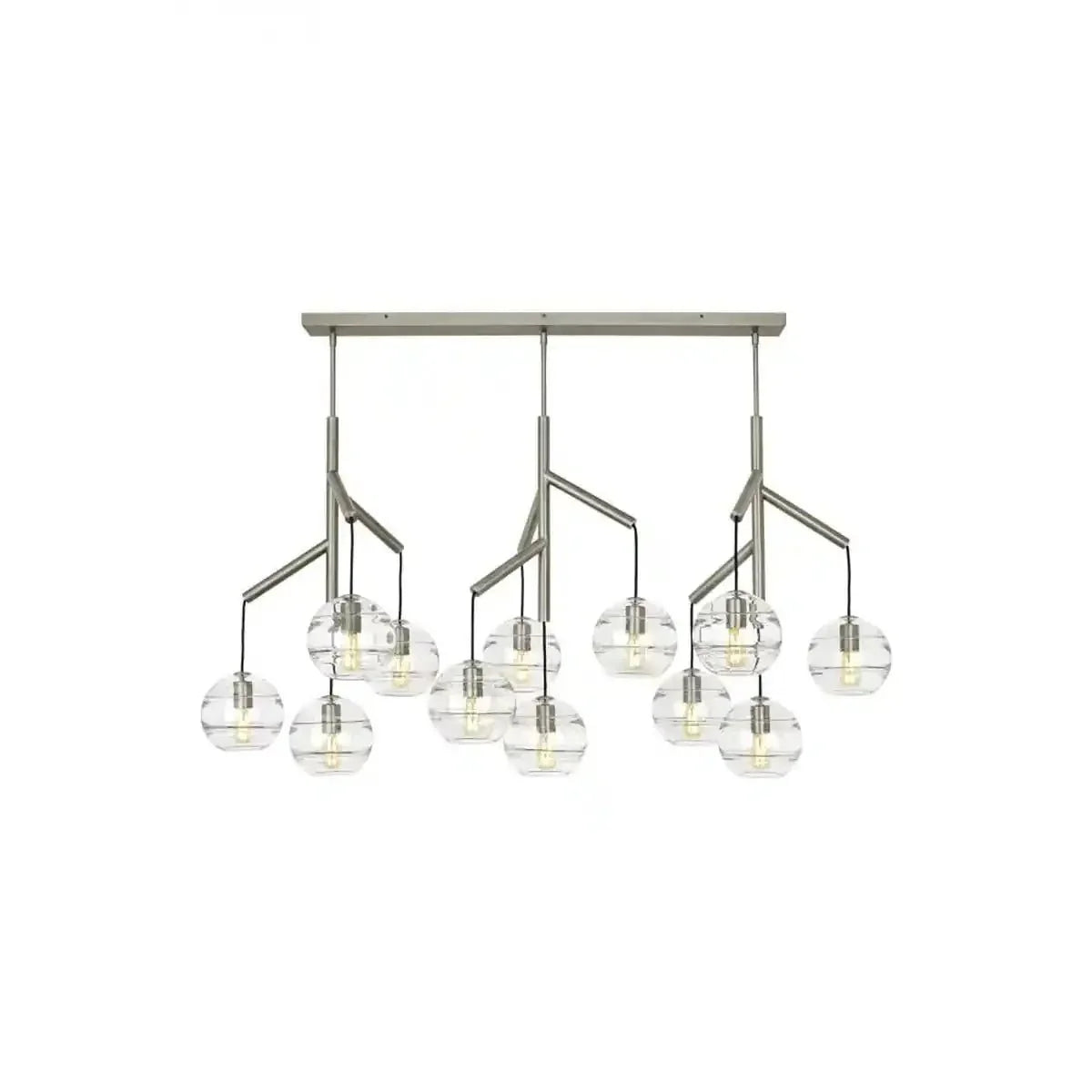 Art Glass Ball Sedona Triple Chandelier