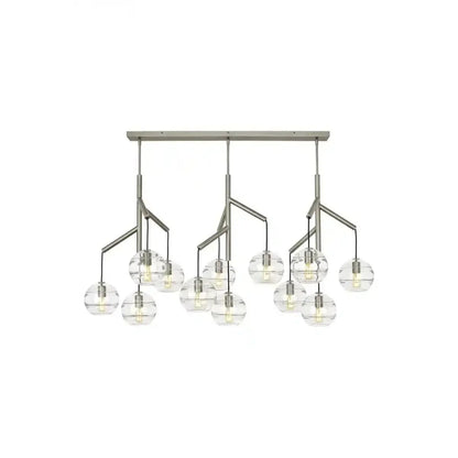 Art Glass Ball Sedona Triple Chandelier