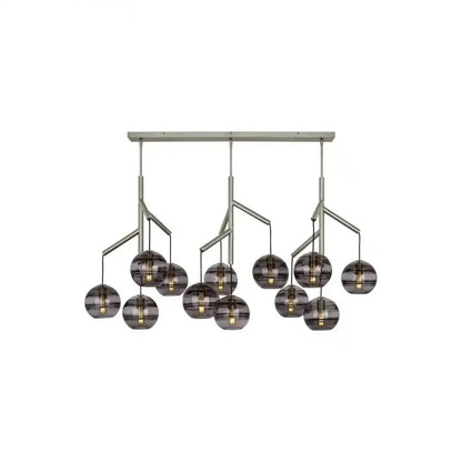Art Glass Ball Sedona Triple Chandelier