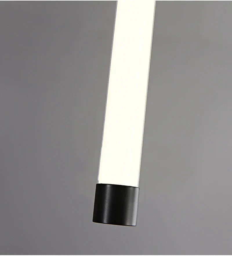 Atia Modern Long Chandelier For Staircase Black/Gold/Silver