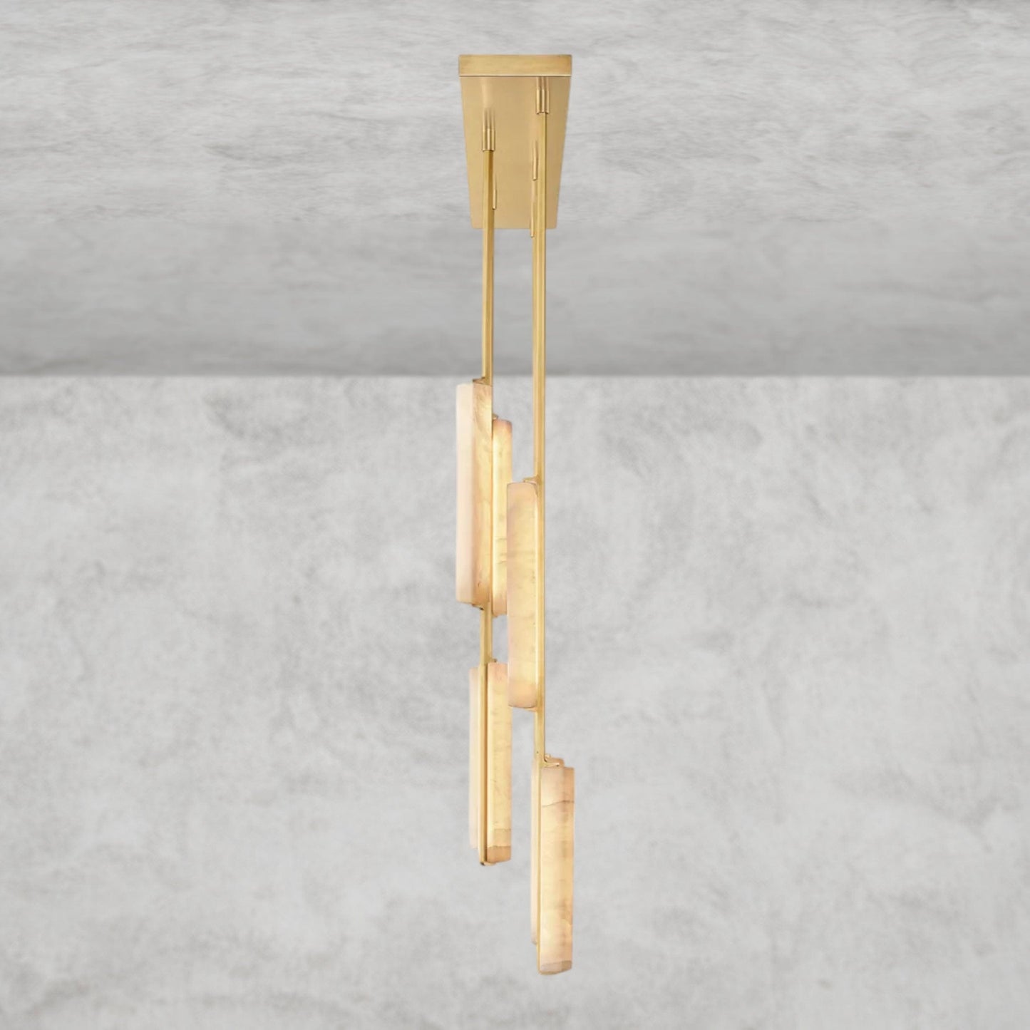 Audubon Alabaster Linear Chandelier 54"
