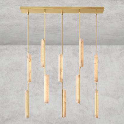 Audubon Alabaster Linear Chandelier 54"