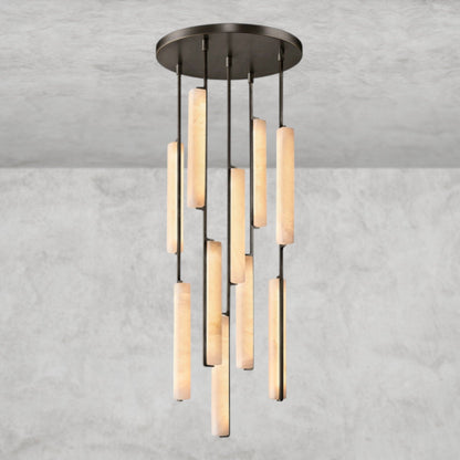 Audubon Alabaster Round Chandelier 24", 40", 56"