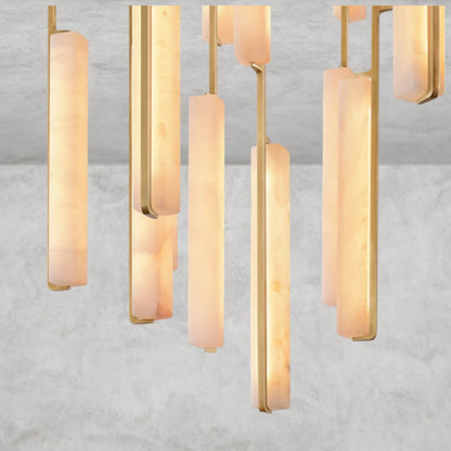 Audubon Alabaster Round Chandelier 24", 40", 56"