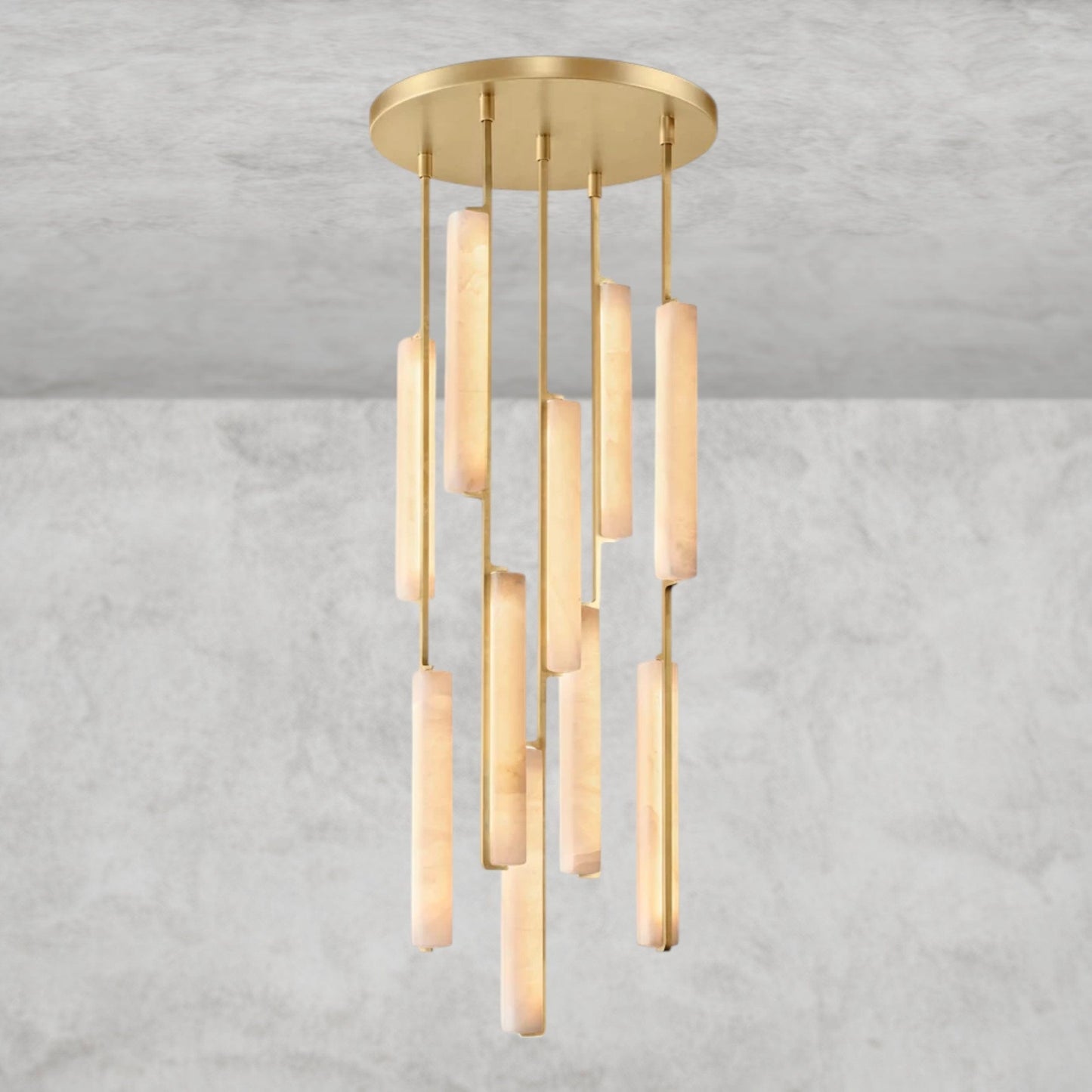 Audubon Alabaster Round Chandelier 24", 40", 56"