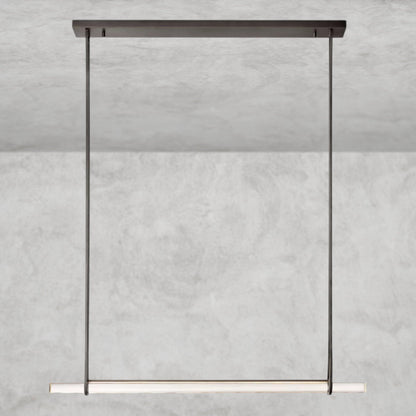 Audubon Crystal Linear Single Bar Chandelier