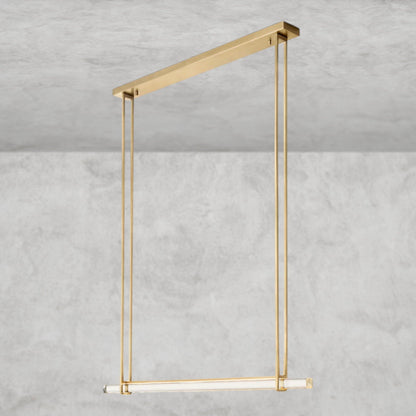 Audubon Crystal Linear Single Bar Chandelier