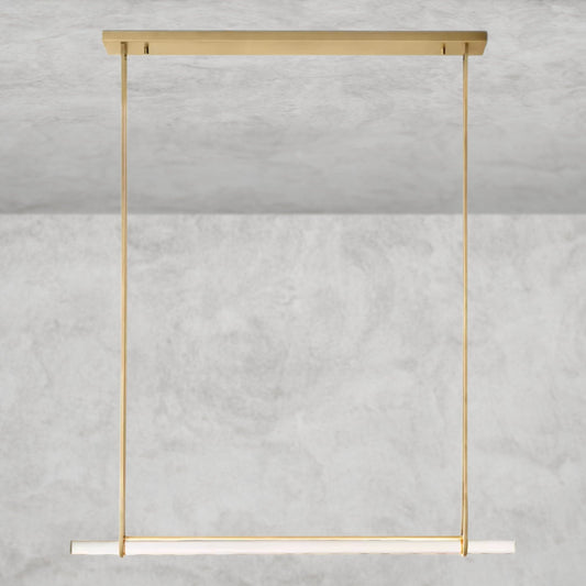 Audubon Crystal Linear Single Bar Chandelier