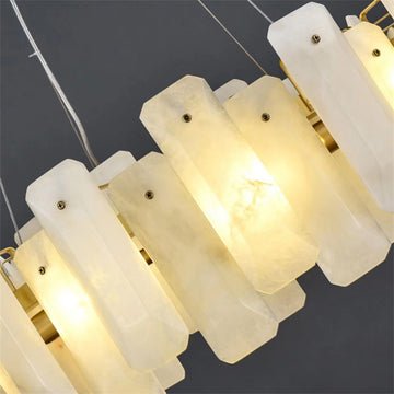 August Marble alabaster Round chandelier