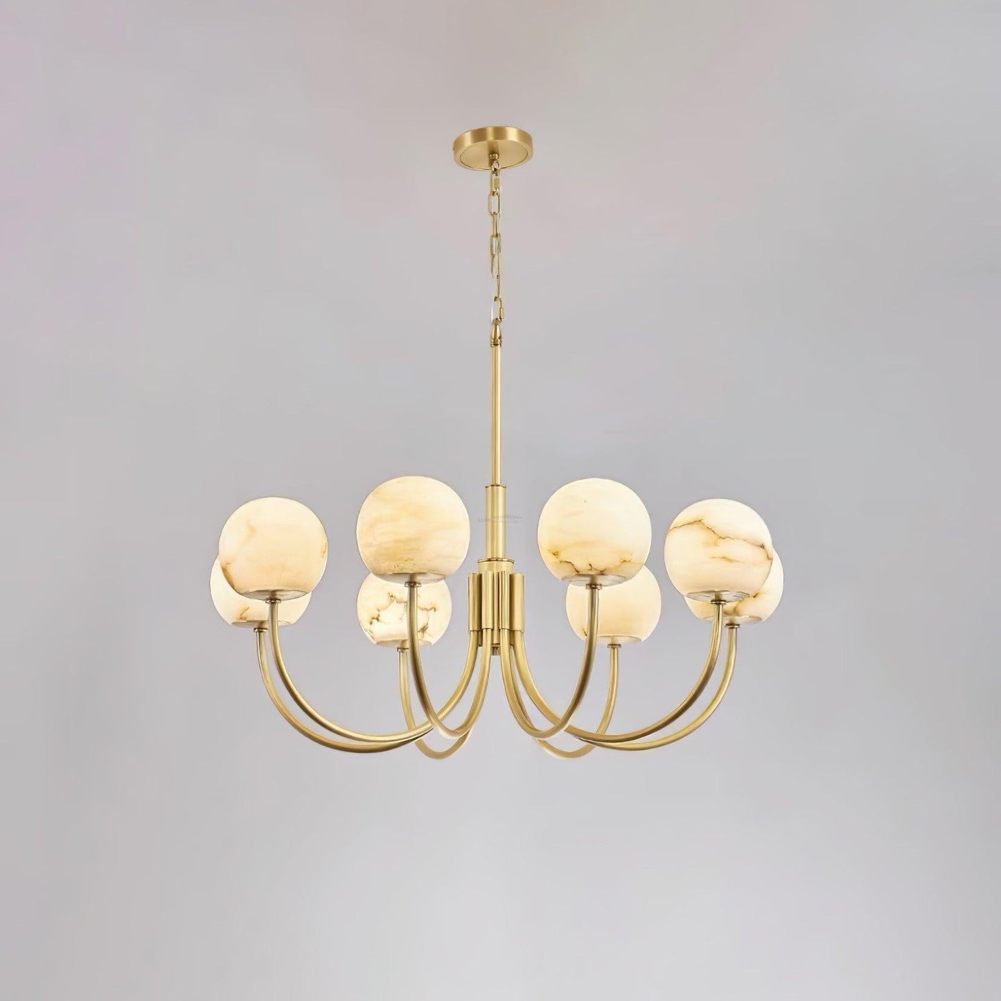 Aurelian Alabaster Globe Chandelier with 6/8/10/12 heads
