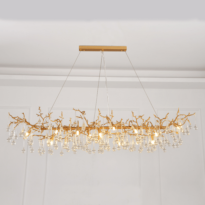 Avis Clear Crystal Branch Chandelier