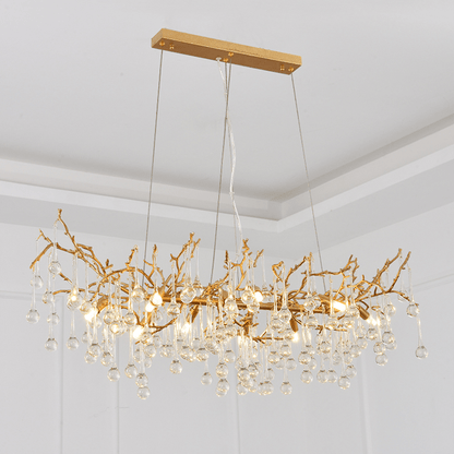 Avis Clear Crystal Branch Chandelier