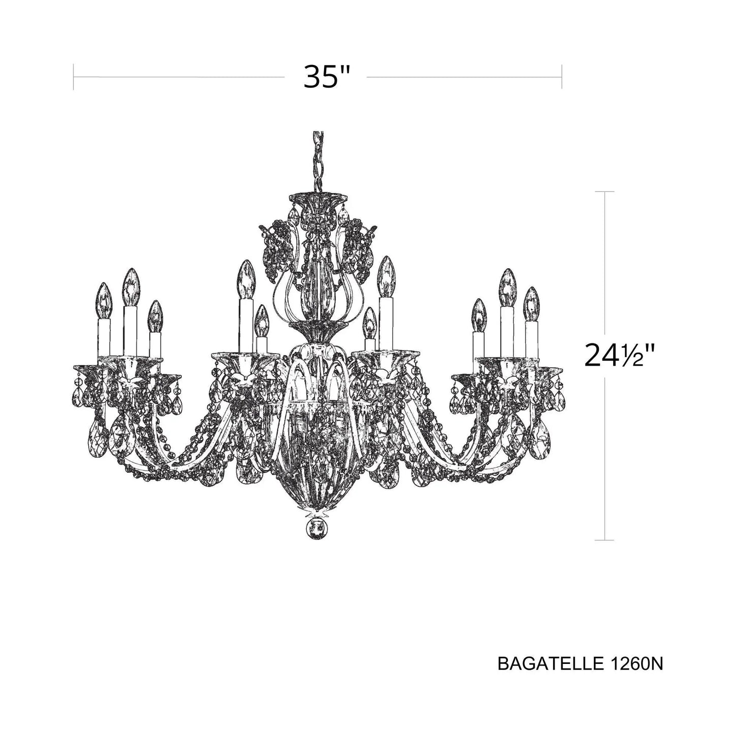 Bagatelle 13-Light 35 inch Chandelier