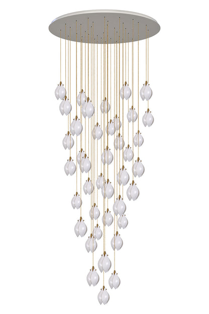 Ceramic LED Cluster Bloom Chandelier by Aurorae Lighting