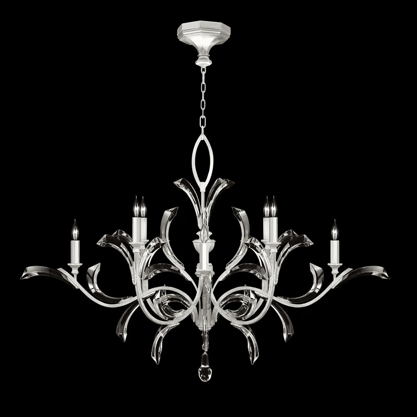 Blush Beveled Arcs 8 - Light Chandelier