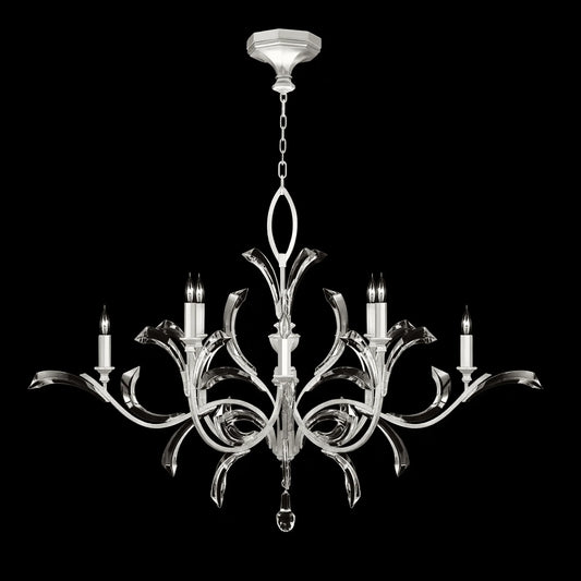 Blush Beveled Arcs 8 - Light Chandelier