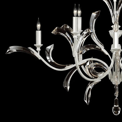 Blush Beveled Arcs 8 - Light Chandelier
