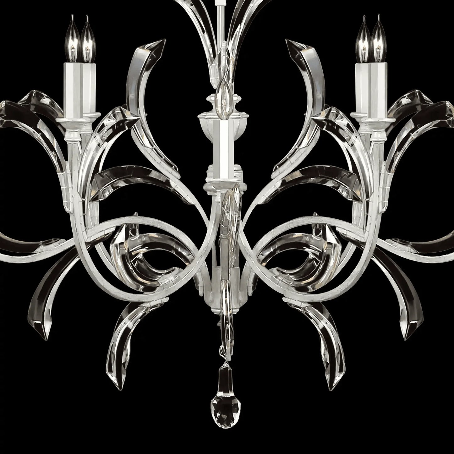 Blush Beveled Arcs 8 - Light Chandelier