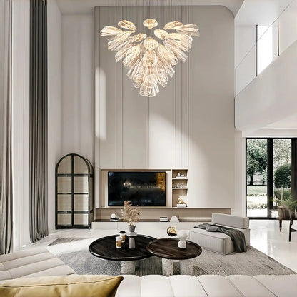 Blush Lighting Flower Glass Foyer Chandelier