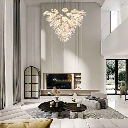 Blush Lighting Flower Glass Foyer Chandelier